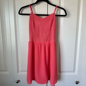 Candie's Vibrant Pink Lace Dress